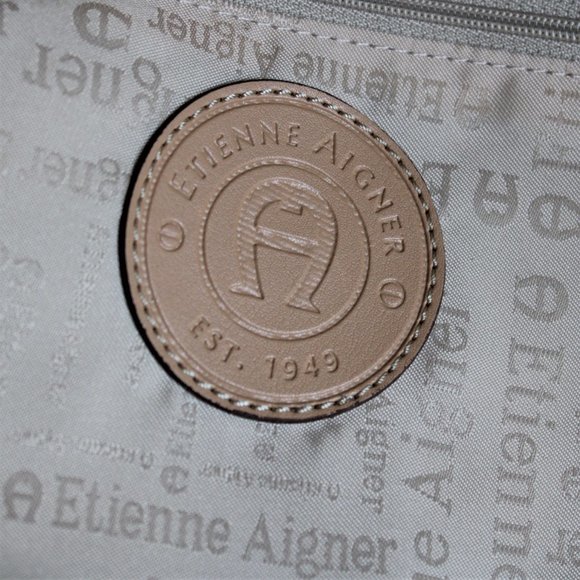 Etienne Aigner Tan and Cream Shoulder Bag - Picture 9 of 10